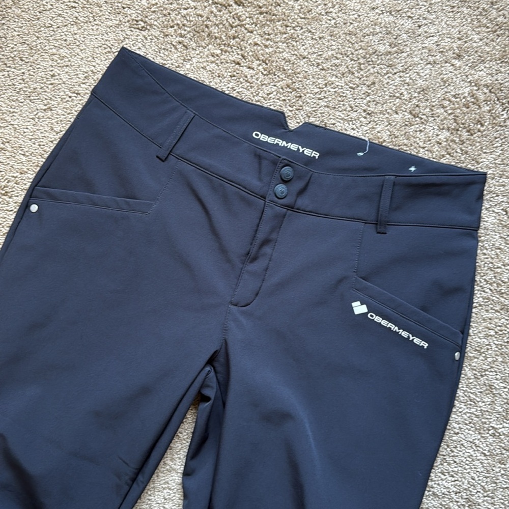 Obermeyer Women’s Bandera Ski Snow Pant Black White - Picture 8 of 14